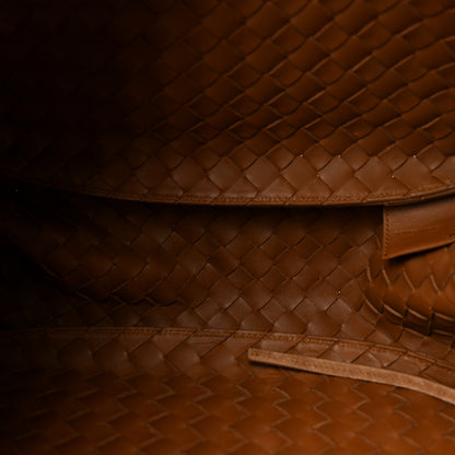 Bottega Veneta Suede Intrecciato Large Campana Shoulder Bag Amber 6 of 11