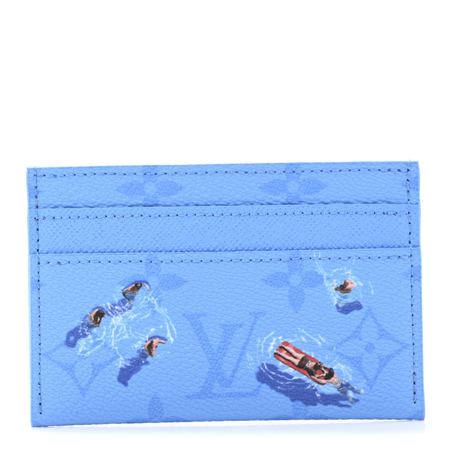 Louis Vuitton Monogram Double Card Holder Blue lagoon 1 of 8