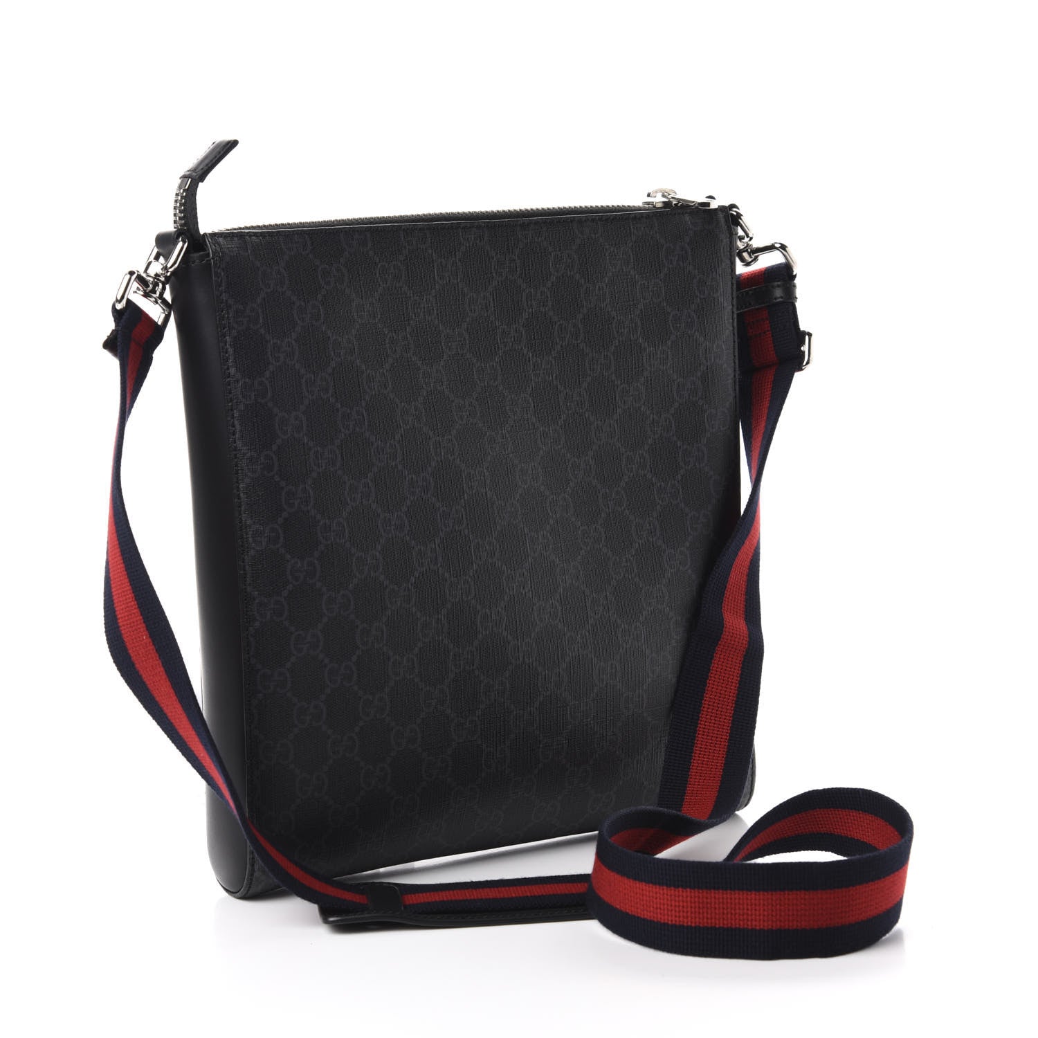 Gucci GG Supreme Monogram Night Courrier Flat Messenger Bag Black Multicolor 3 of 11