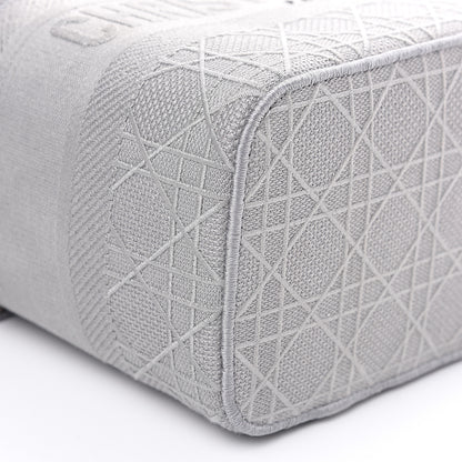 Christian Dior Canvas Embroidered Cannage Diortravel Vanity Case Grey 7 of 9