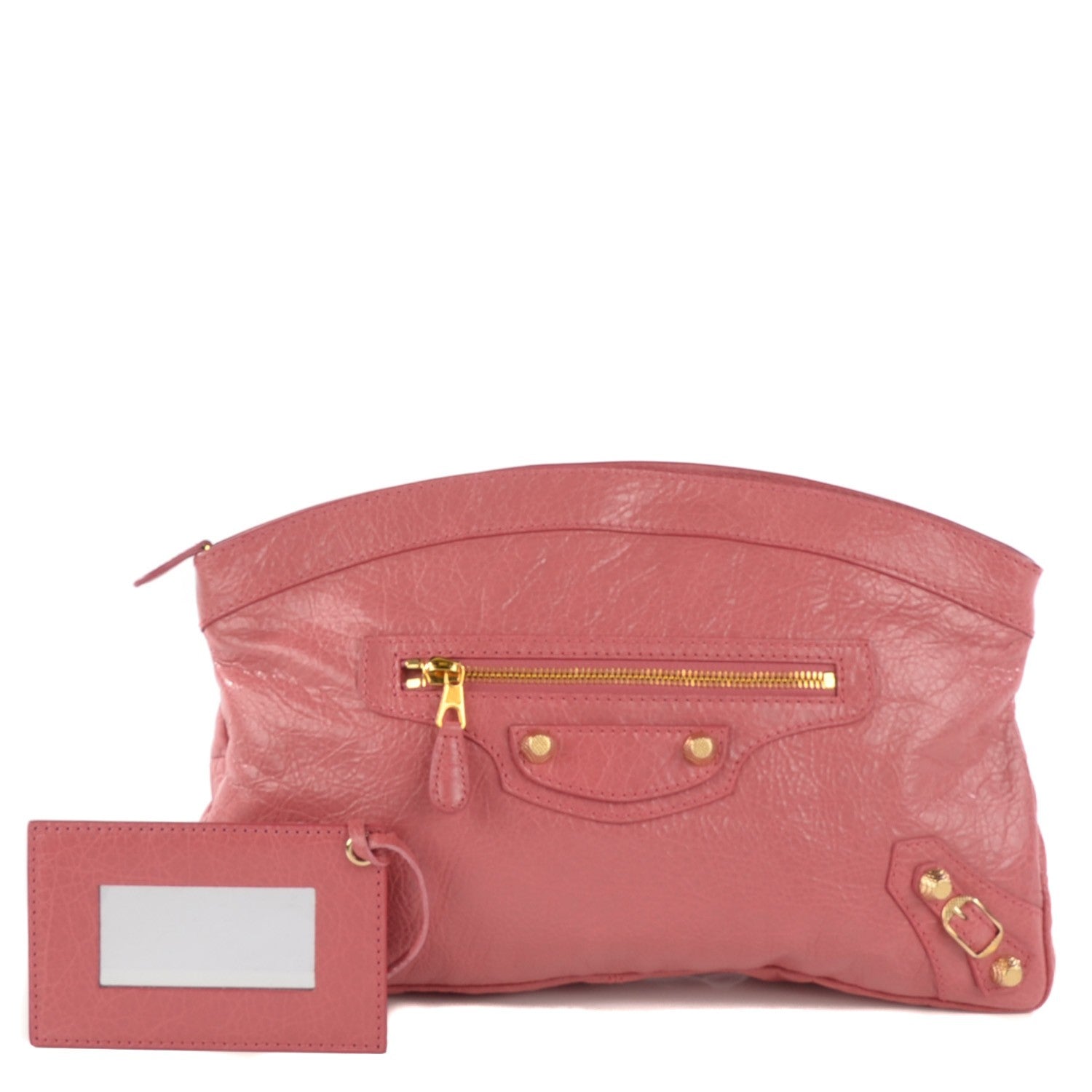 Balenciaga Agneau Giant 12 Gold Hardware Premier Clutch Rose Bonbon 1 of 7