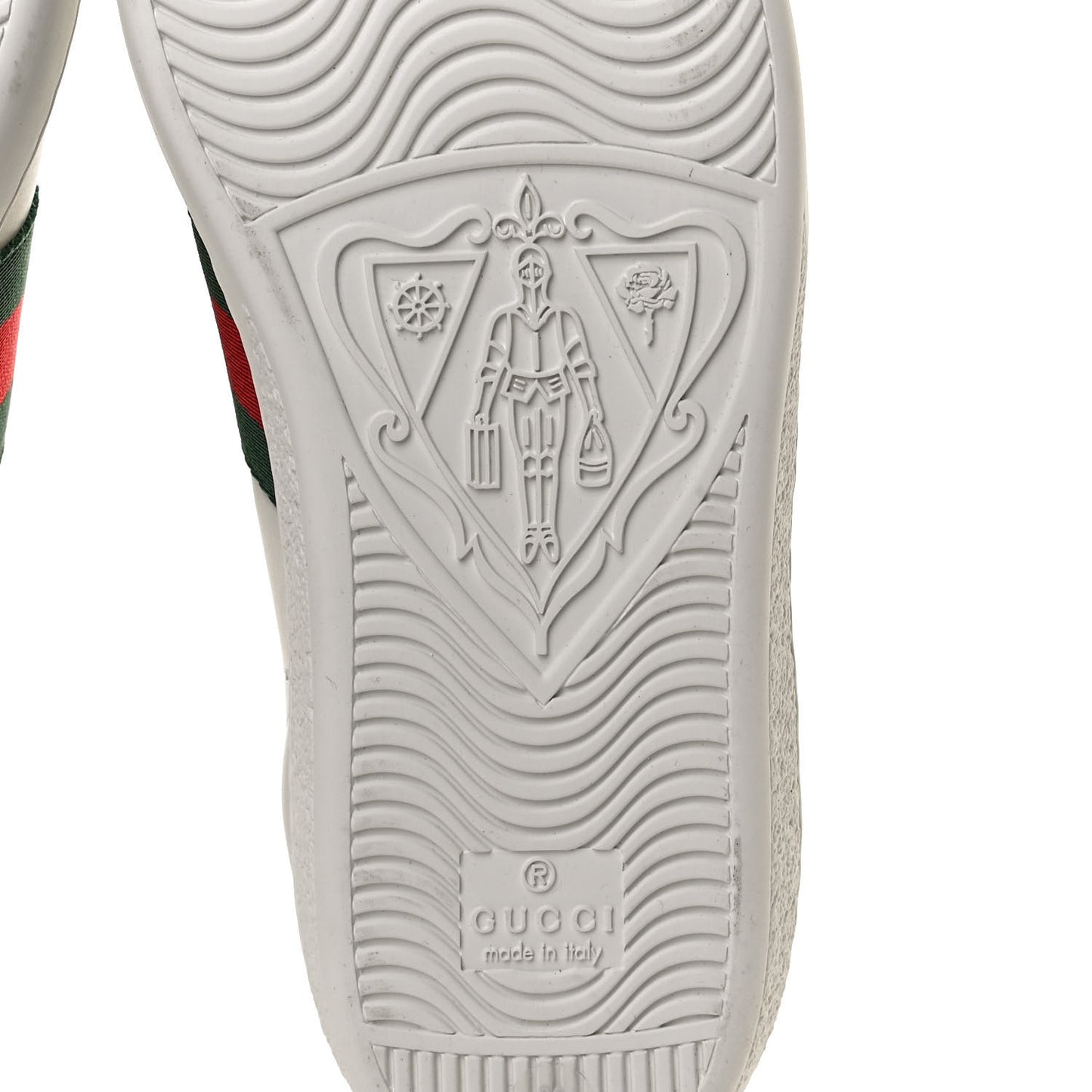 Calfskin Ayers Bee Embroidered Womens Ace Sneakers 36 White Green