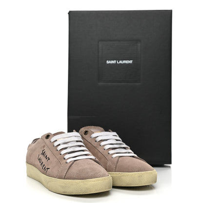 Saint Laurent Distressed Suede Womens Court Classic Sneakers 35.5 Rose Antique 9 of 9