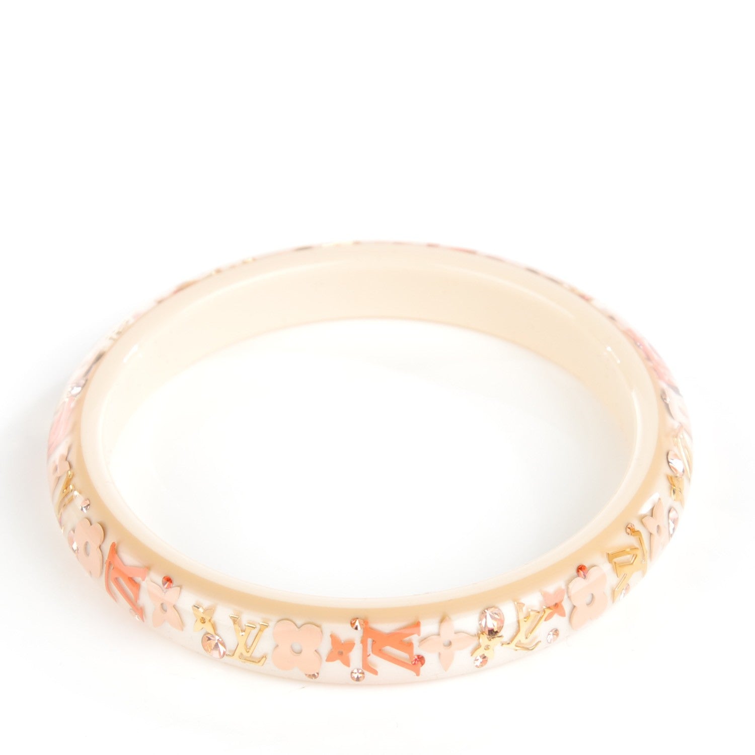 Louis Vuitton Resin Swarovski Medium Inclusion Bracelet PM Nacre 3 of 4