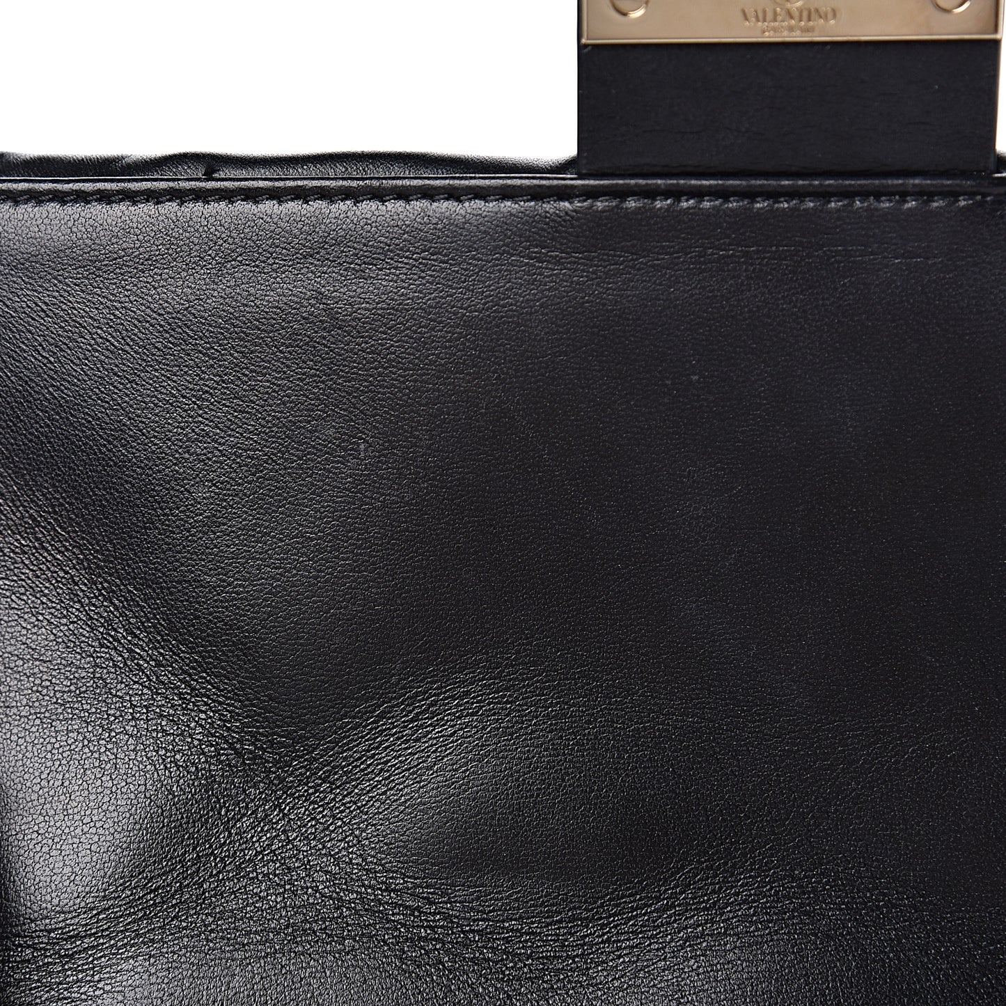 Lambskin VLTN Print Candystud Top Handle Bag Black