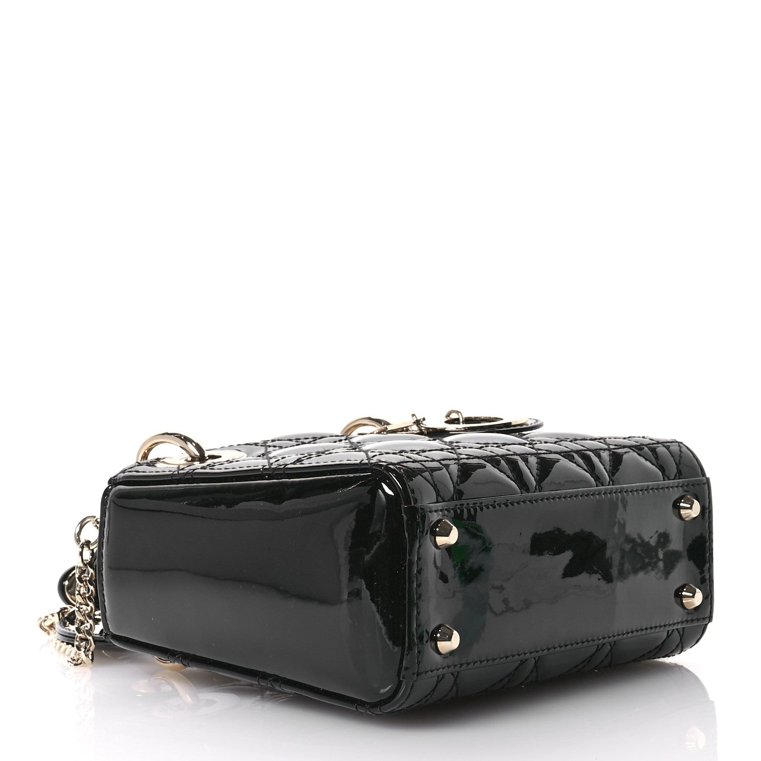 Christian Dior Patent Cannage Mini Lady Dior Black 4 of 11