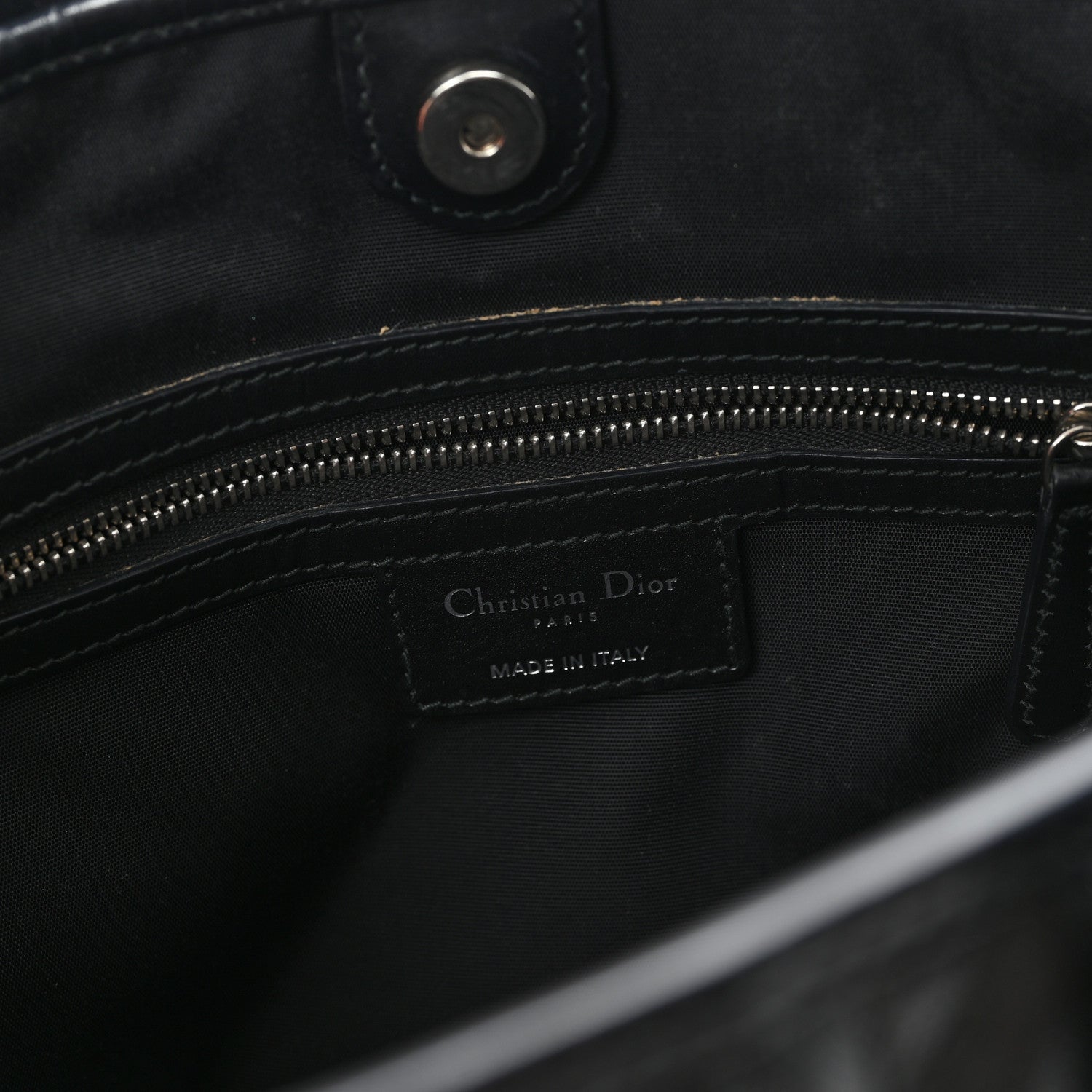 Christian Dior Coated Canvas Cannage Mini Panarea Tote Black 6 of 11