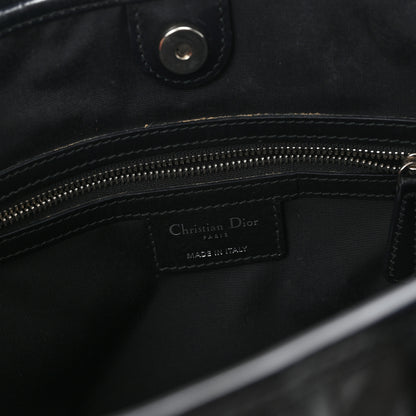 Christian Dior Coated Canvas Cannage Mini Panarea Tote Black 6 of 11