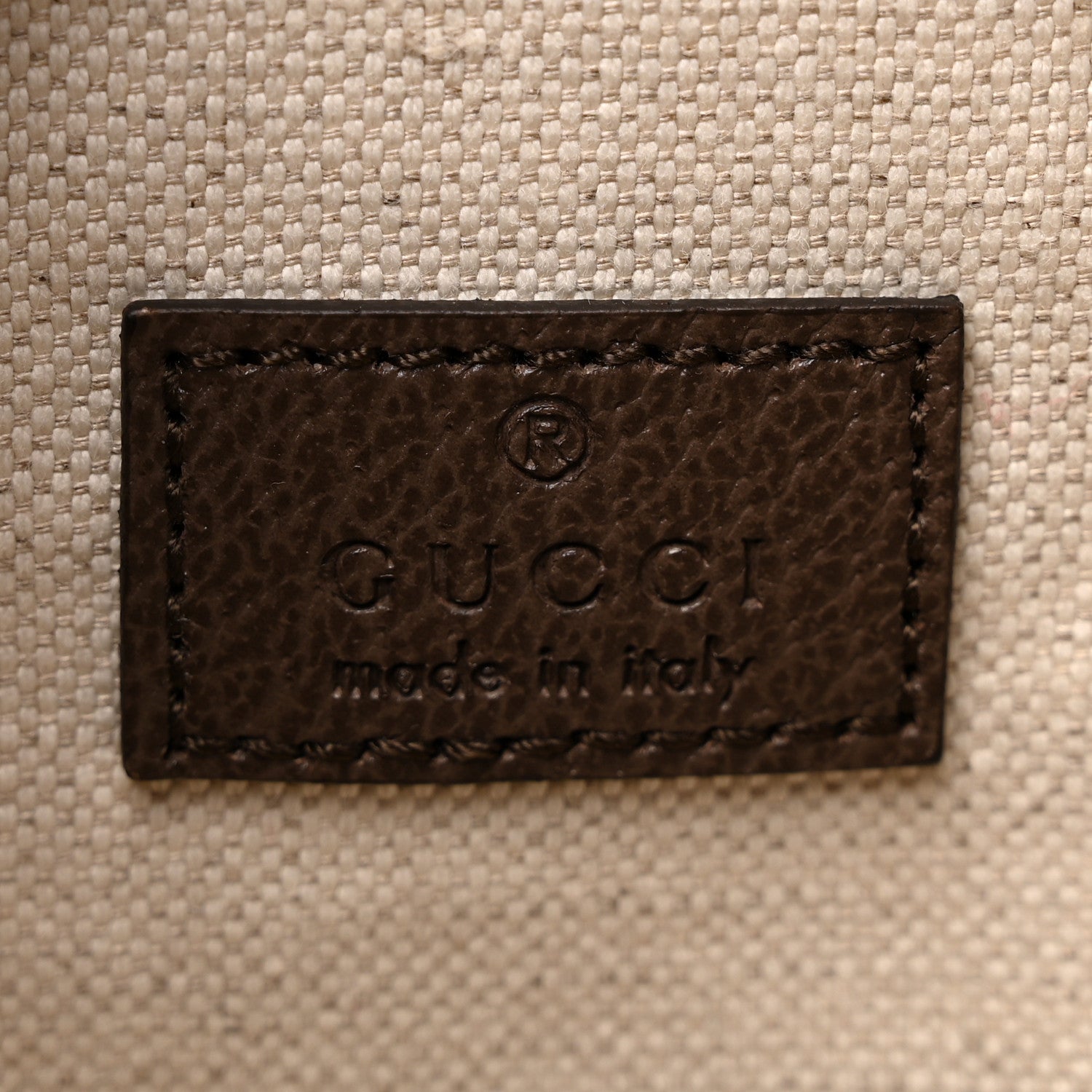 Gucci Monogram Jumbo GG Textured Dollar Calfskin Web Belt Bag Camel Ebony New Acero 6 of 11