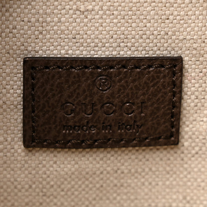 Gucci Monogram Jumbo GG Textured Dollar Calfskin Web Belt Bag Camel Ebony New Acero 6 of 11