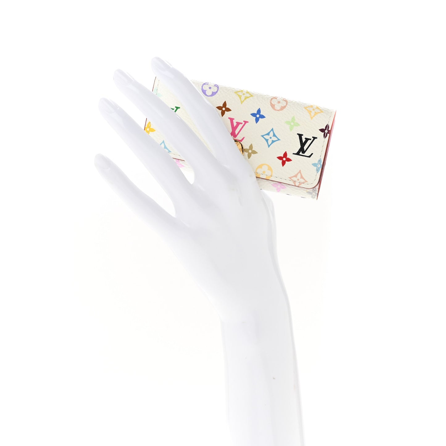 Monogram Multicolor Multicles 4 Key Holder White Litchi