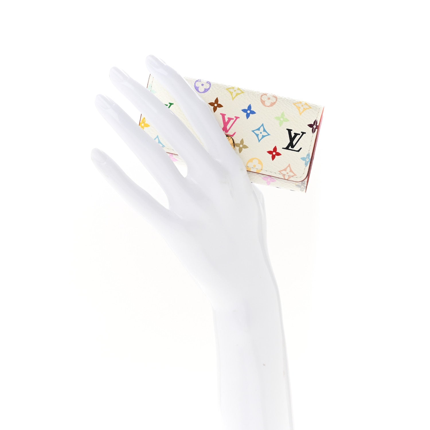 Louis Vuitton Monogram Multicolor Multicles 4 Key Holder White Litchi 2 of 8