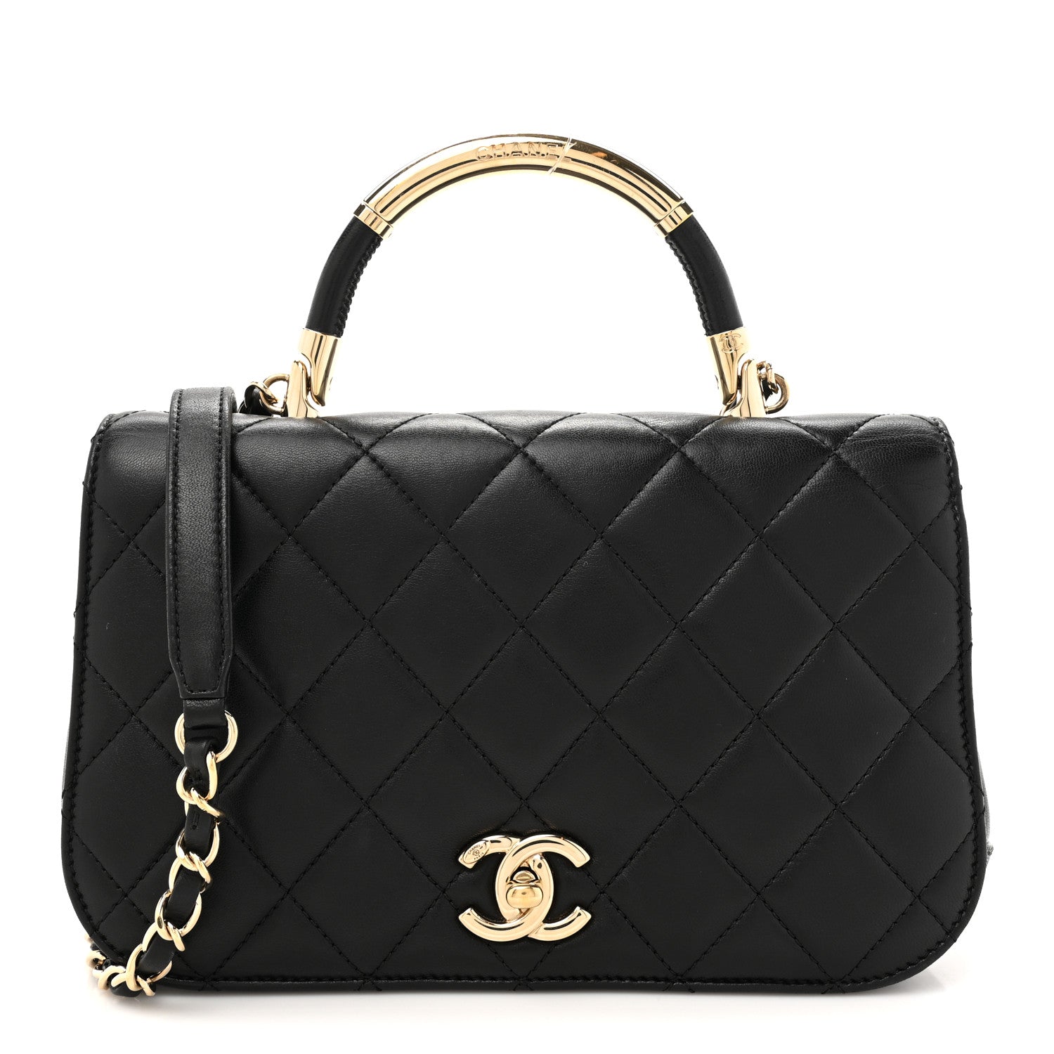 Chanel Lambskin Small Carry Chic Flap Black 1 of 14