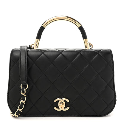 Chanel Lambskin Small Carry Chic Flap Black 1 of 14