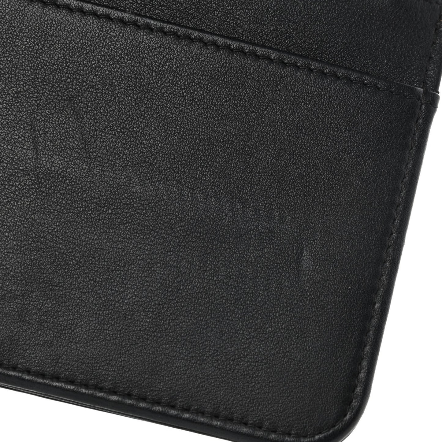 Calfskin Chevron Boy Wallet On Chain WOC Black