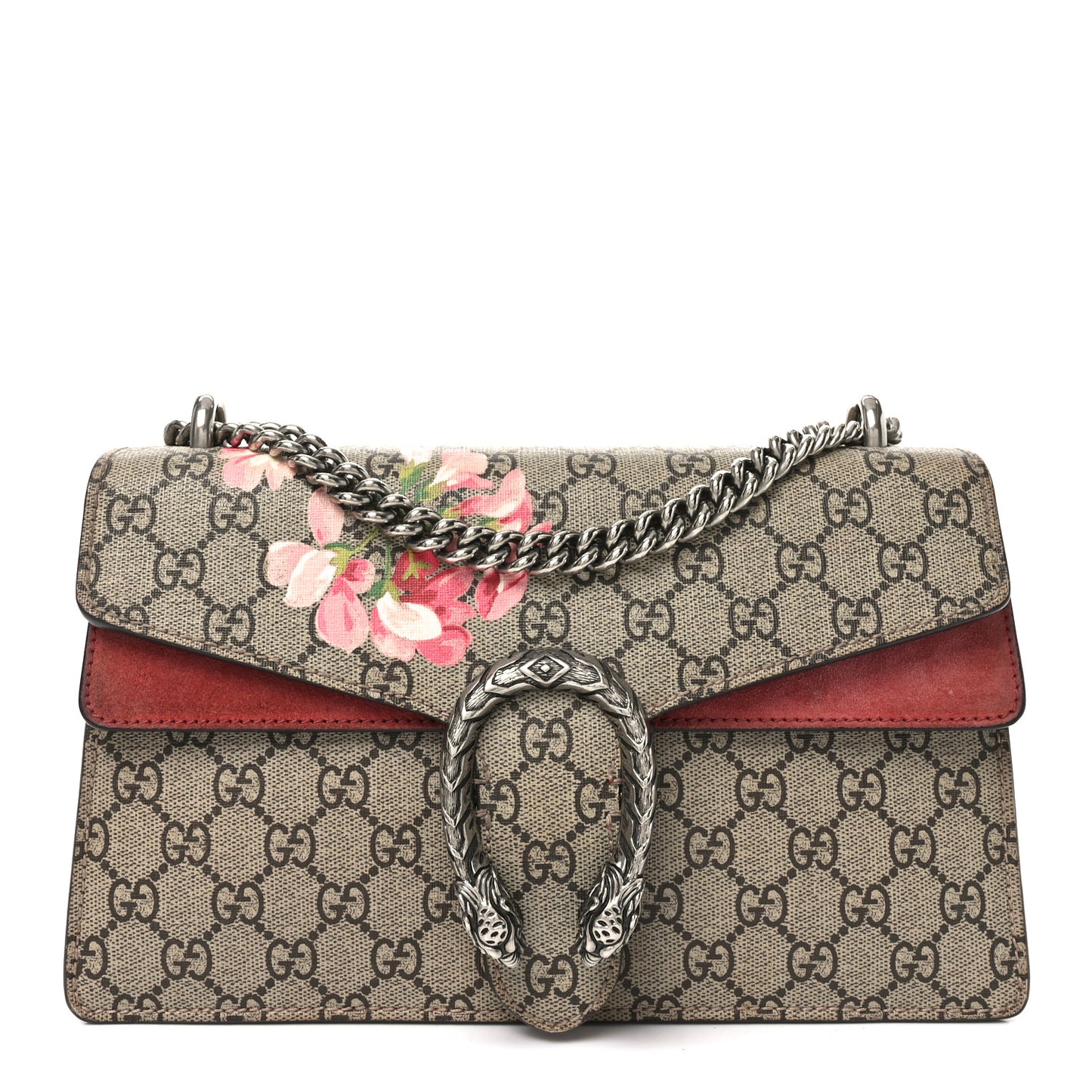 GG Supreme Monogram Blooms Small Dionysus Shoulder Bag Beige Multicolor Dry Rose
