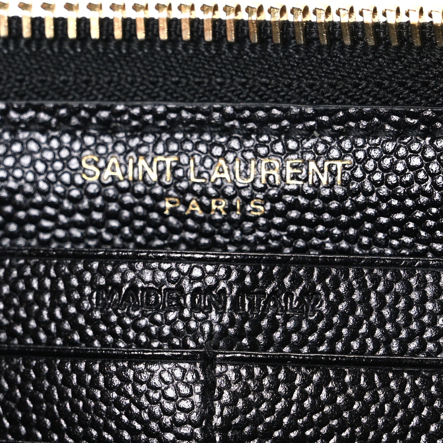 Grain De Poudre Matelasse Chevron Monogram Zip Around Wallet Black