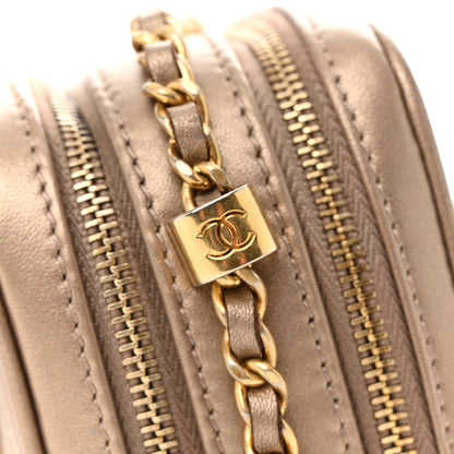 Chanel Metallic Lambskin Mini Coco Boy Camera Case Dark Gold 12 of 15