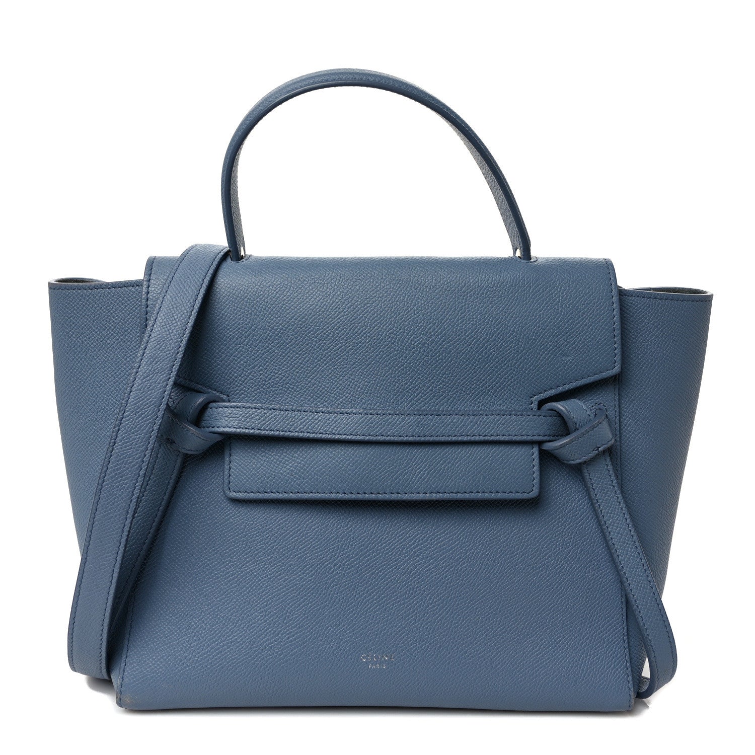Celine Grained Calfskin Mini Belt Bag Slate Blue 1 of 10