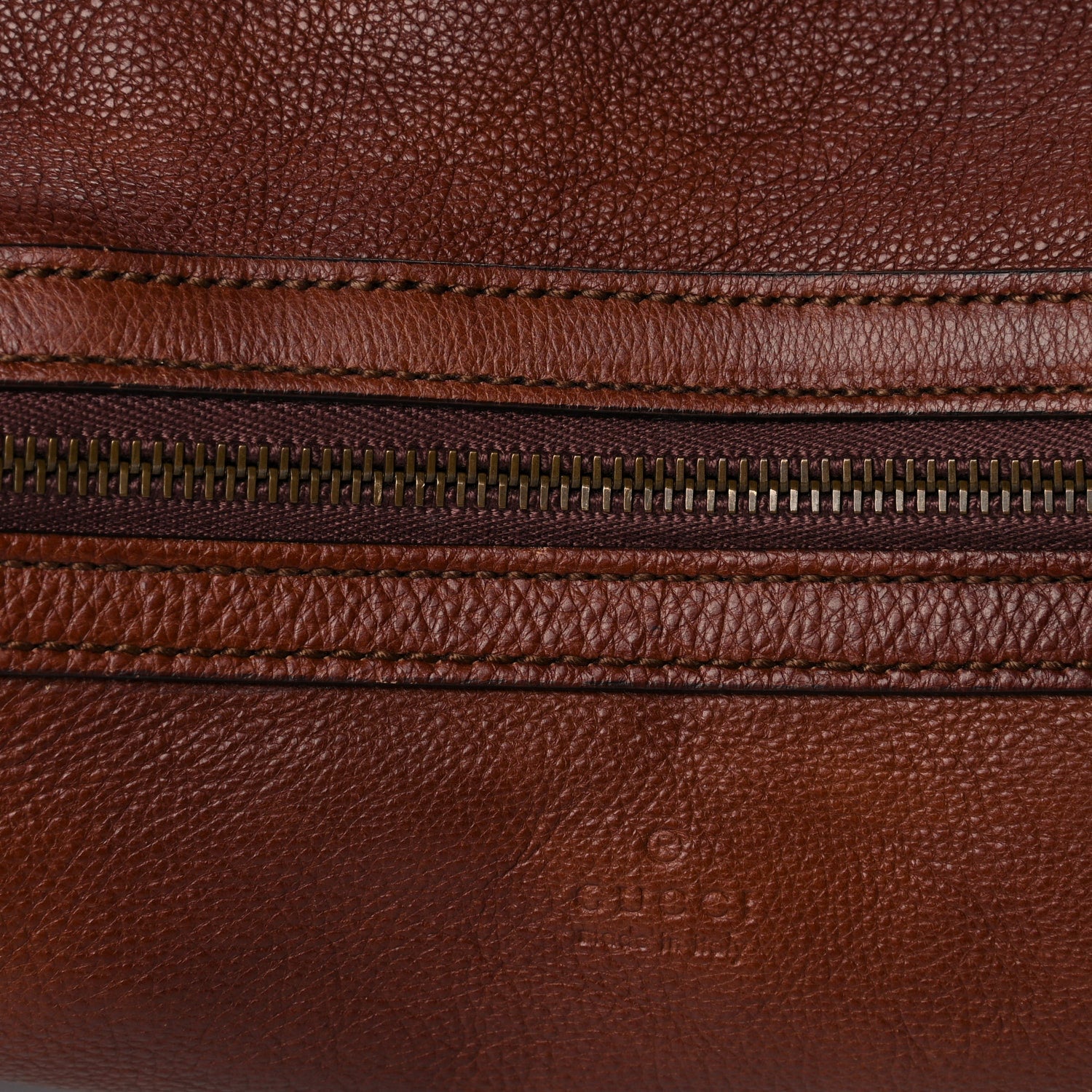 Gucci Calfskin Twist Strap Hobo Brown 22 of 23