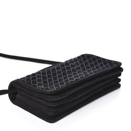 Bottega Veneta Velvet Intrecciato Top Handle Crossbody Black 3 of 9