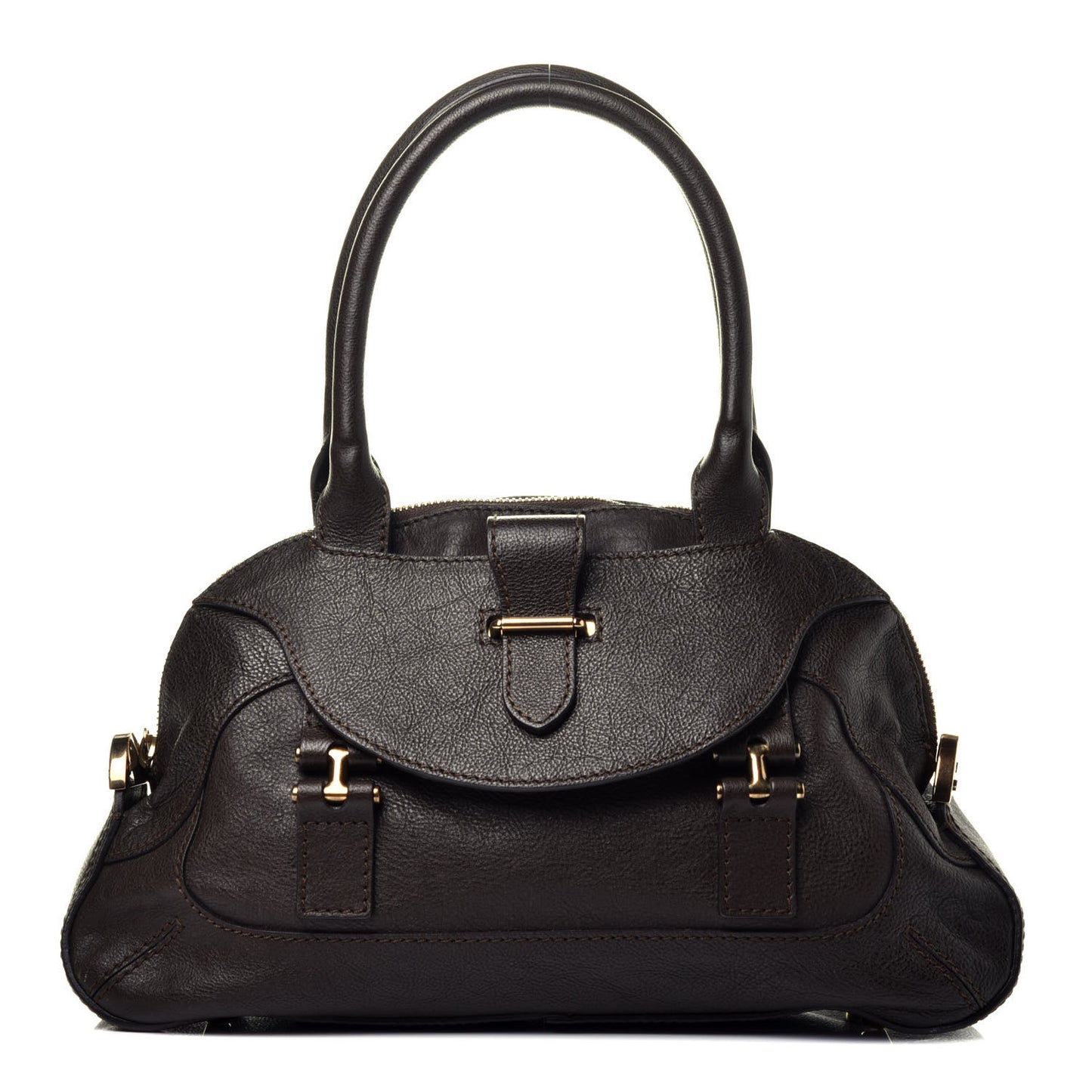 Calfskin Georgia Dome Bag Brown