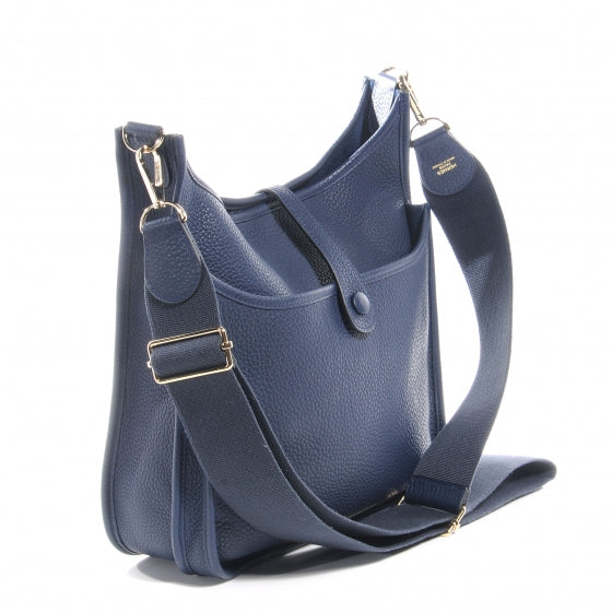 Hermes Taurillon Clemence Evelyne PM III Bleu Abysse 3 of 8