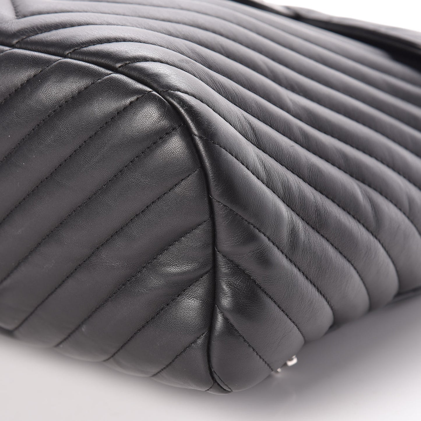 Calfskin Chevron Quilted Small Urban Spirit Backpack Black