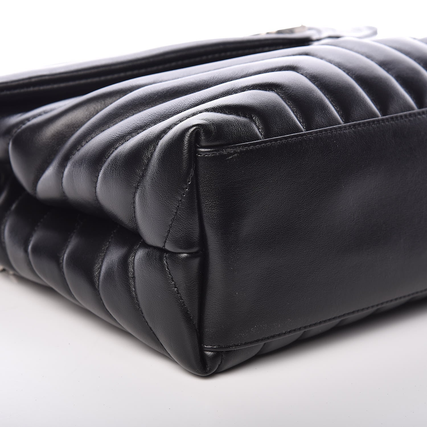 Saint Laurent Calfskin Y Quilted Monogram Medium Loulou Chain Satchel Black 5 of 9