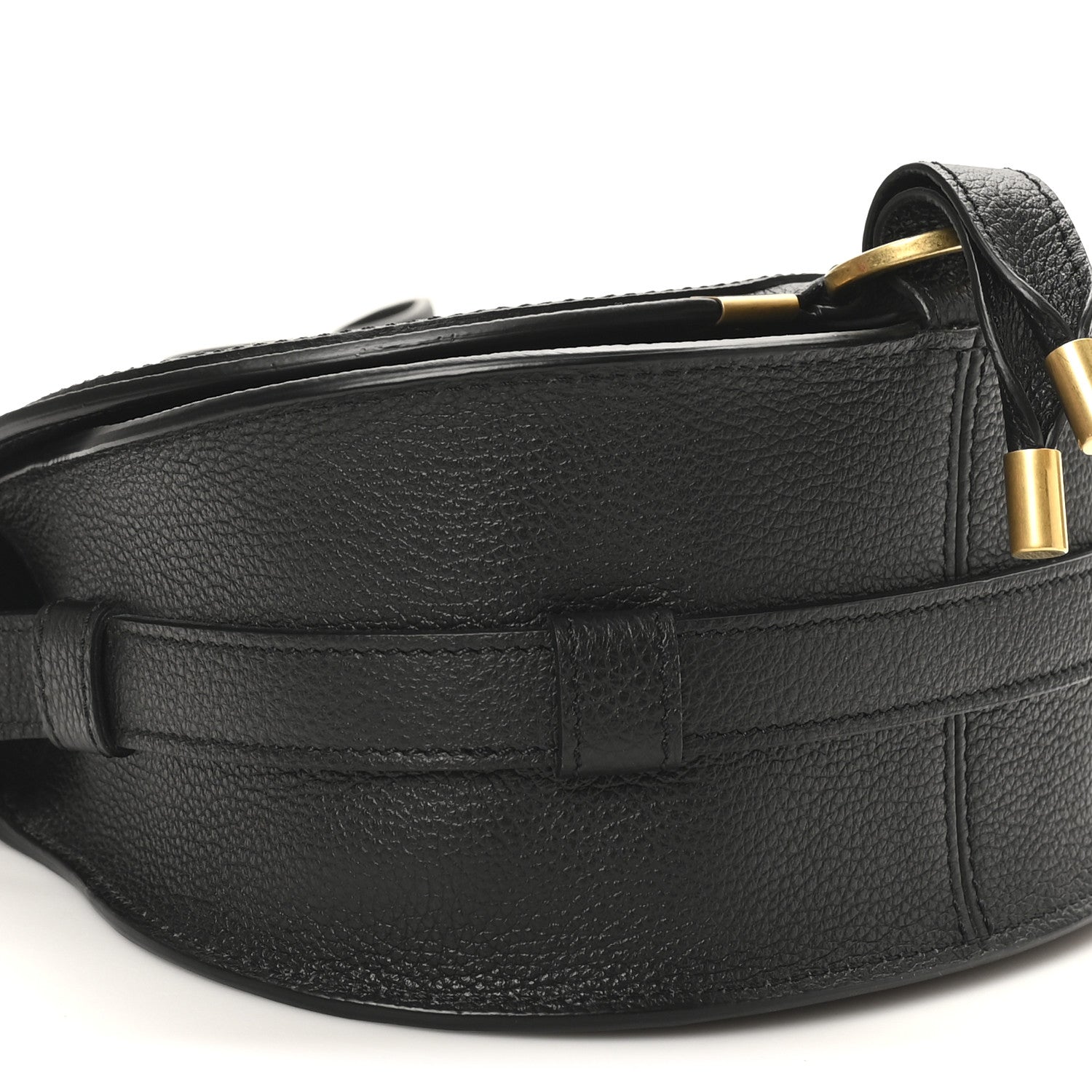 Chloe Grained Calfskin Small Marcie Saddle Bag Black 8 of 9