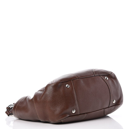 Prada Vitello Daino Side Pocket Hobo Bruciato 4 of 8