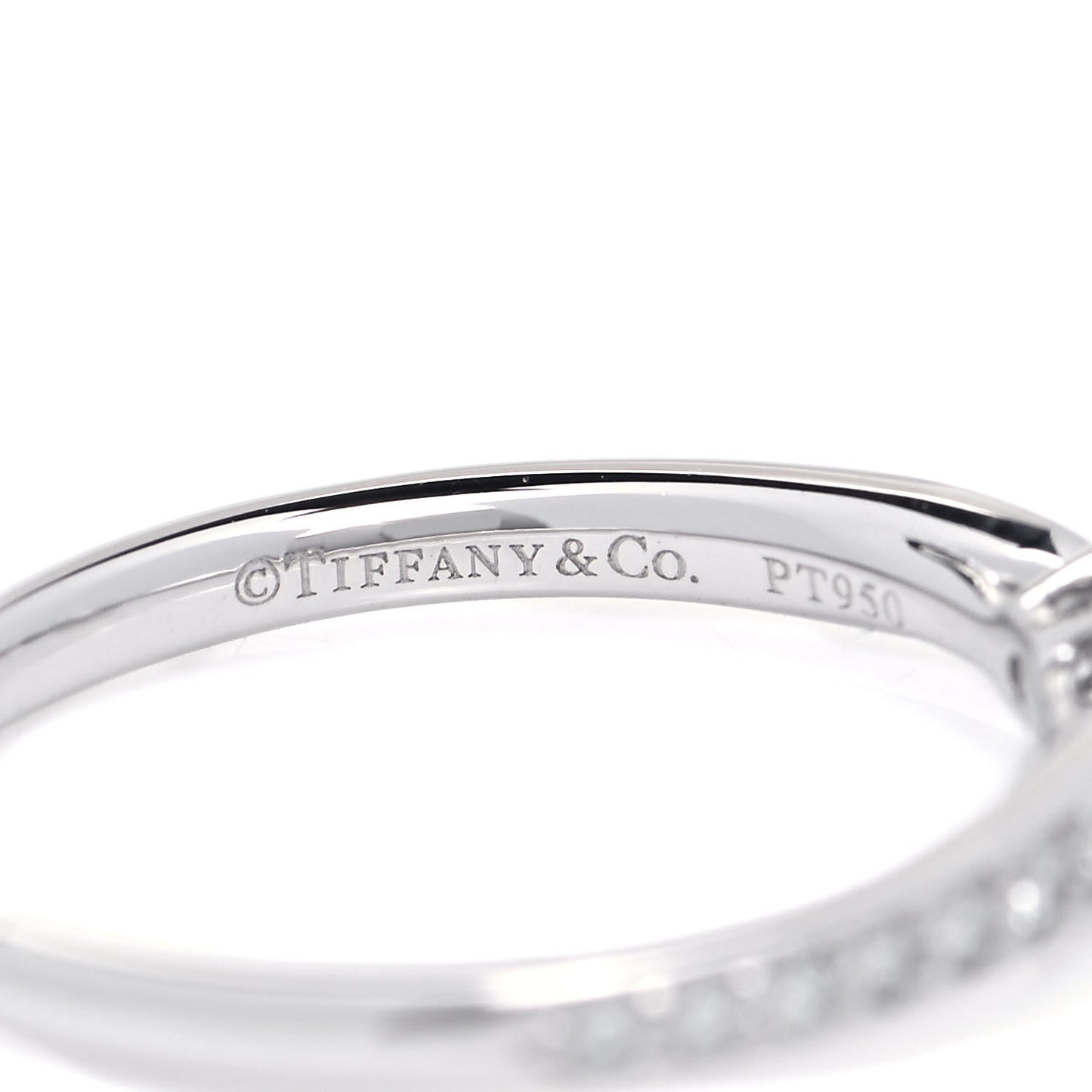 Platinum Diamond .21ct Round Brilliant Harmony Engagement Ring 50 5.5
