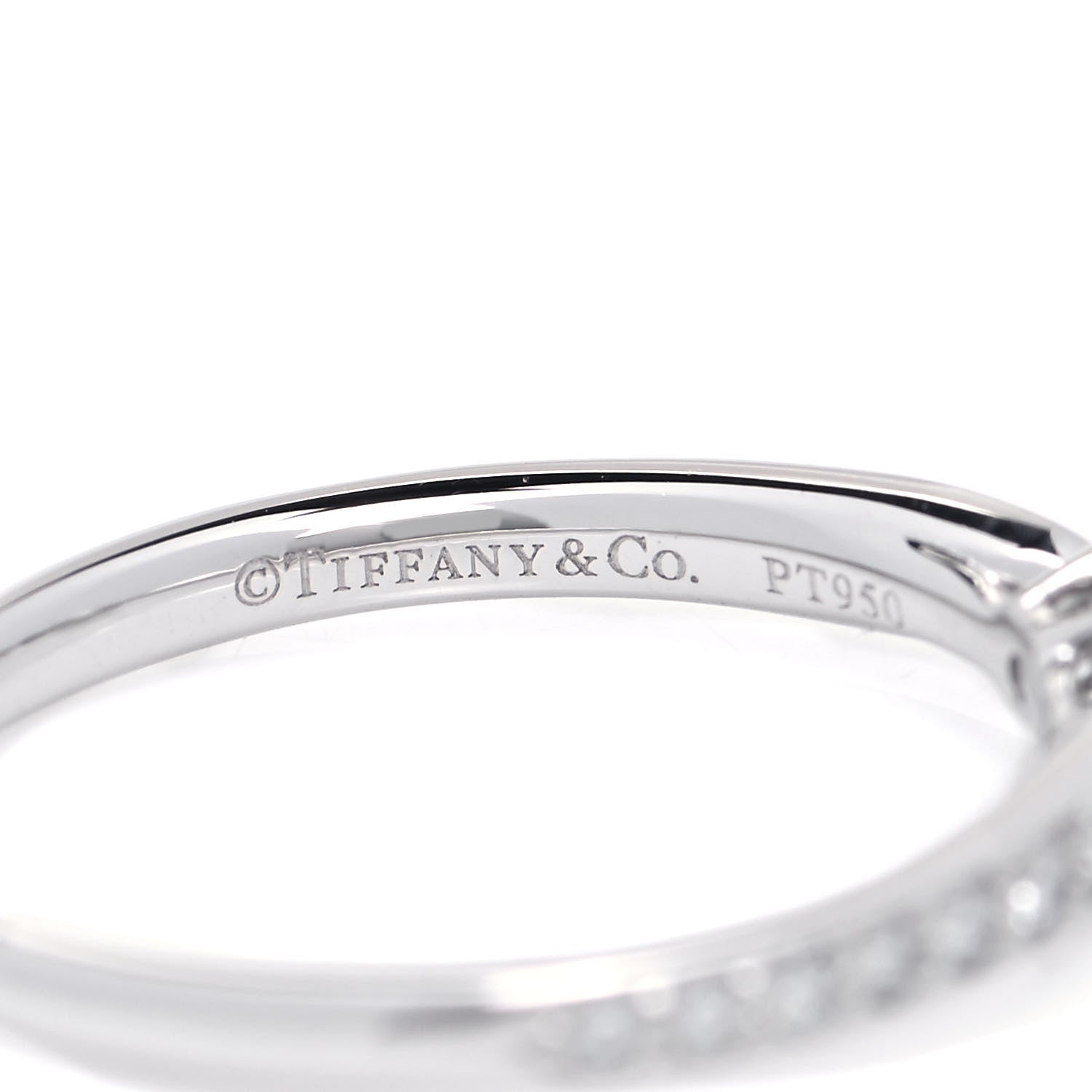 Tiffany Platinum Diamond .21ct Round Brilliant Harmony Engagement Ring 50 5.5 5 of 7