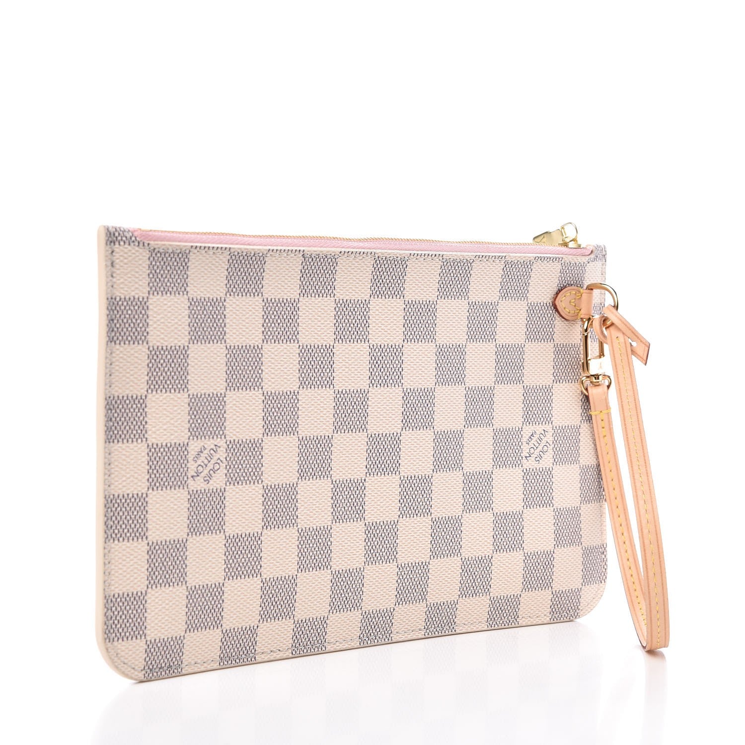 Louis Vuitton Damier Azur Neverfull MM GM Pochette Rose Ballerine 3 of 8