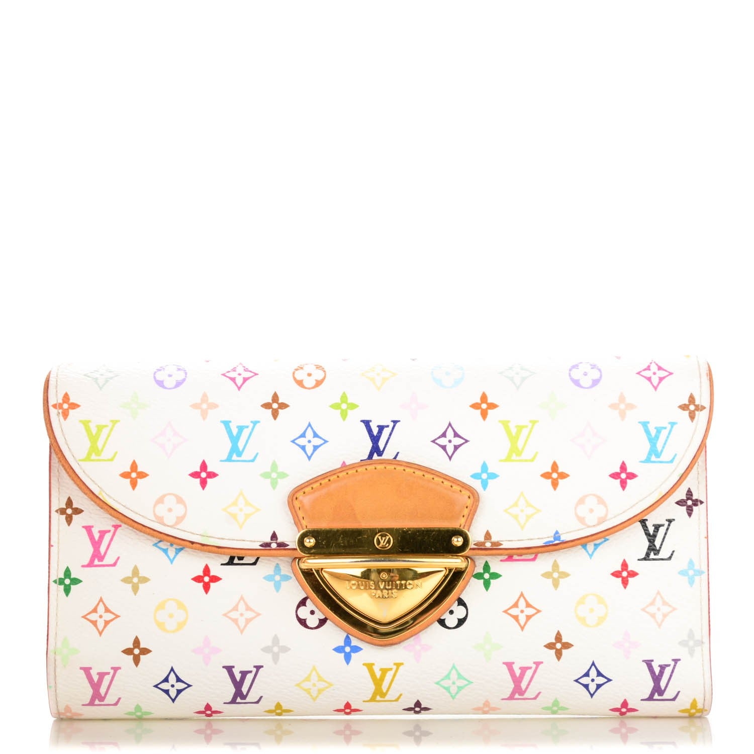 Louis Vuitton Monogram Multicolor Eugenie Wallet White Litchi 1 of 7