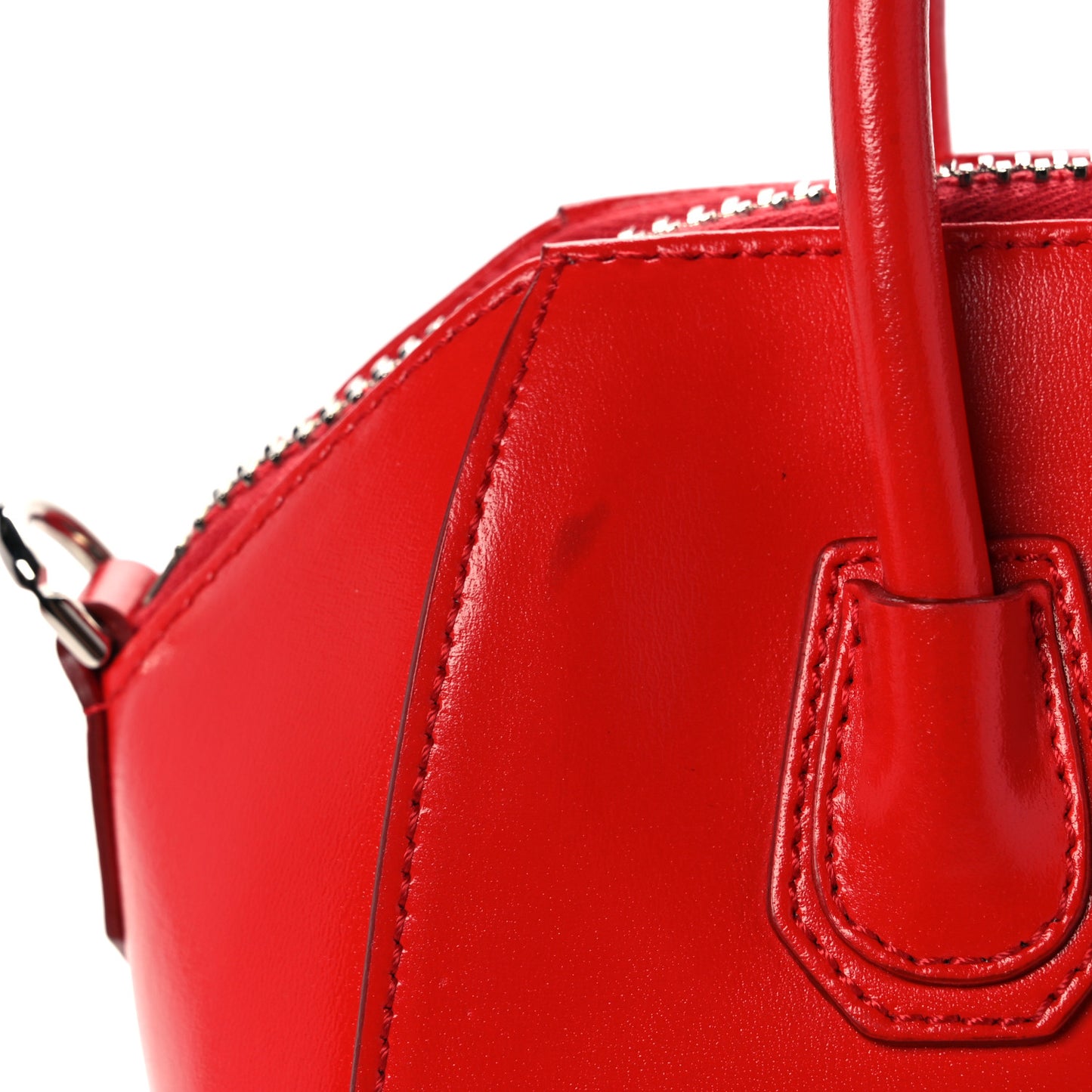 Shiny Lord Calfskin Mini Antigona Red