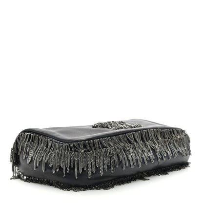 Chanel Lambskin Rock And Cabaret Chain Fringe Flap Black 4 of 11