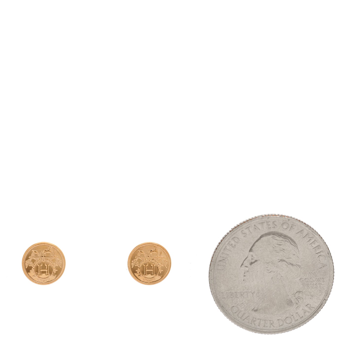 18K Rose Gold TPM Ex-Libris Stud Earrings