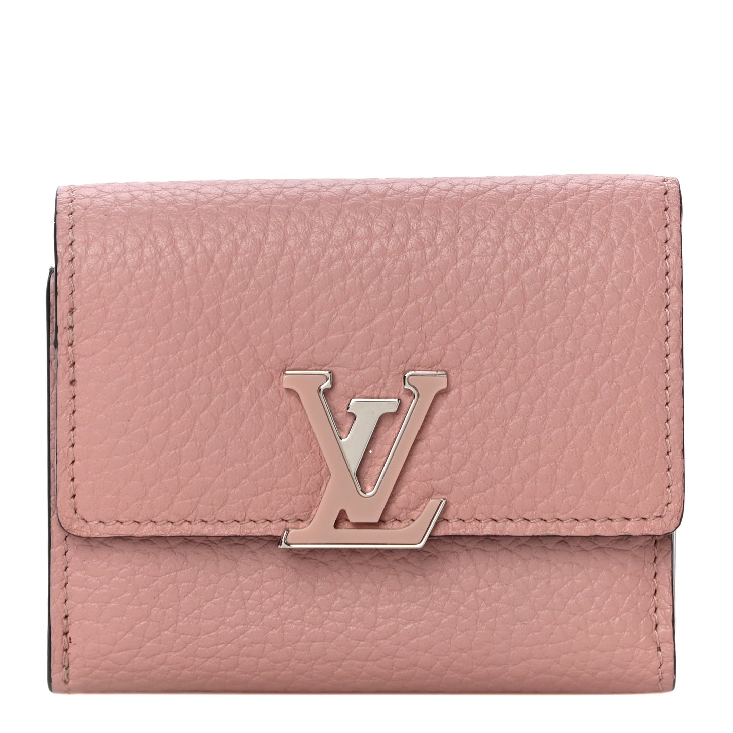 Taurillon Capucines Compact Wallet Magnolia