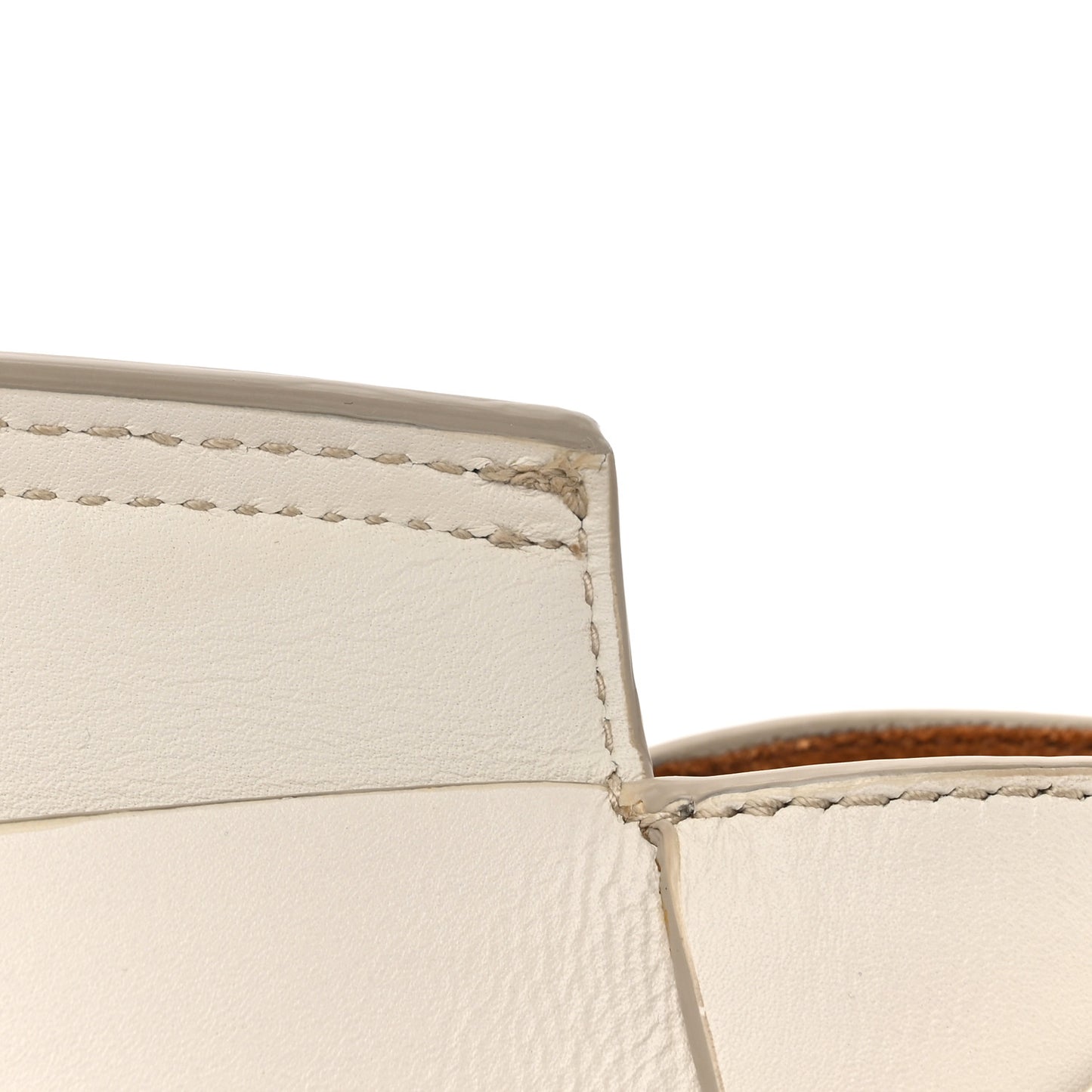 French Calfskin Maxi Intrecciato Small Arco Bianco