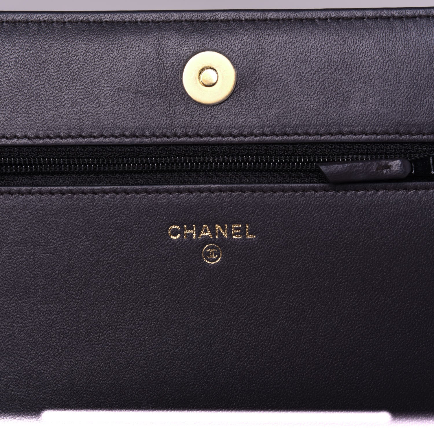 Chanel Lambskin Quilted Boy Wallet On Chain WOC Dark Grey 9 of 16