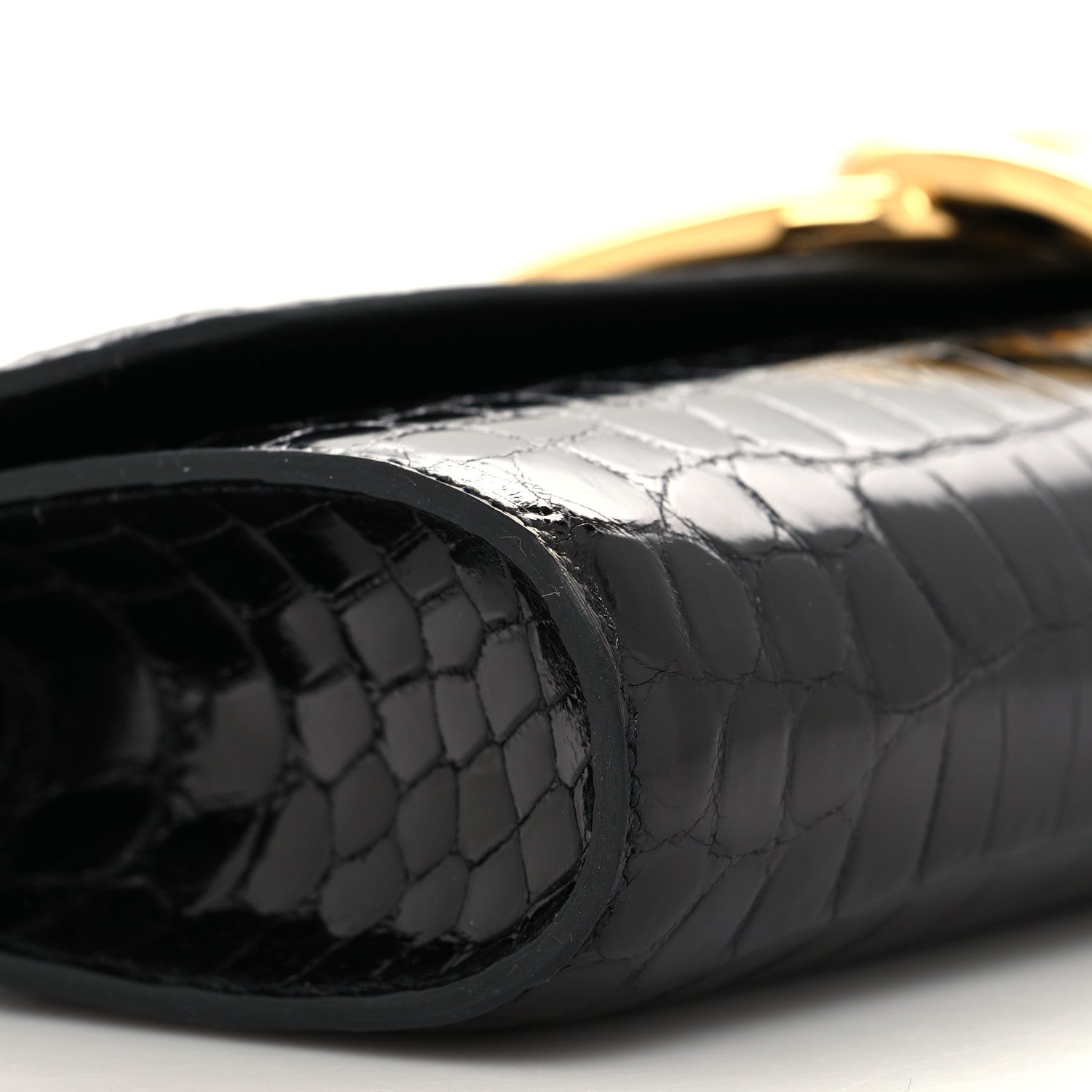 Hermes Shiny Niloticus Crocodile Egee Clutch Black 9 of 12
