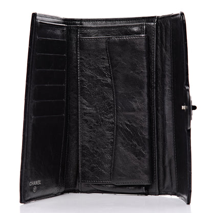 Chanel Metallic Aged Calfskin Quilted Reissue Long Flap Wallet So Black 5 of 12