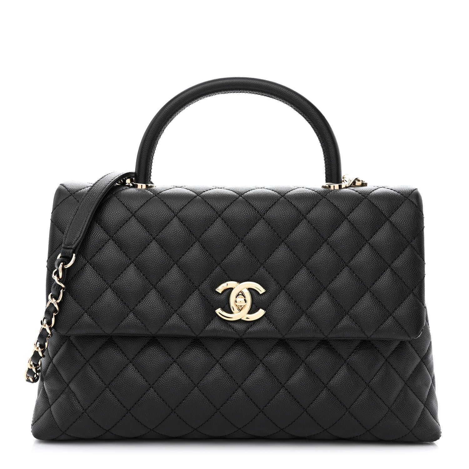 Chanel Caviar Quilted Medium Coco Handle Flap Black 1 of 10