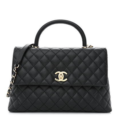 Chanel Caviar Quilted Medium Coco Handle Flap Black 1 of 10