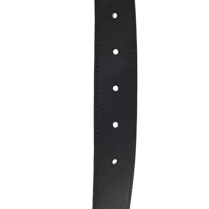 Gucci Azalea Calfskin Enamel Monochrome Double G 40mm Belt 85 34 Black 4 of 4
