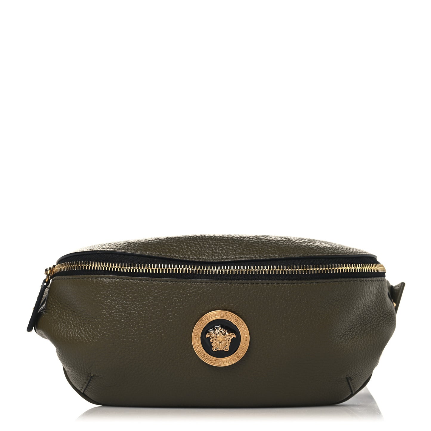 Grainy Calfskin Medea Belt Bag Khaki