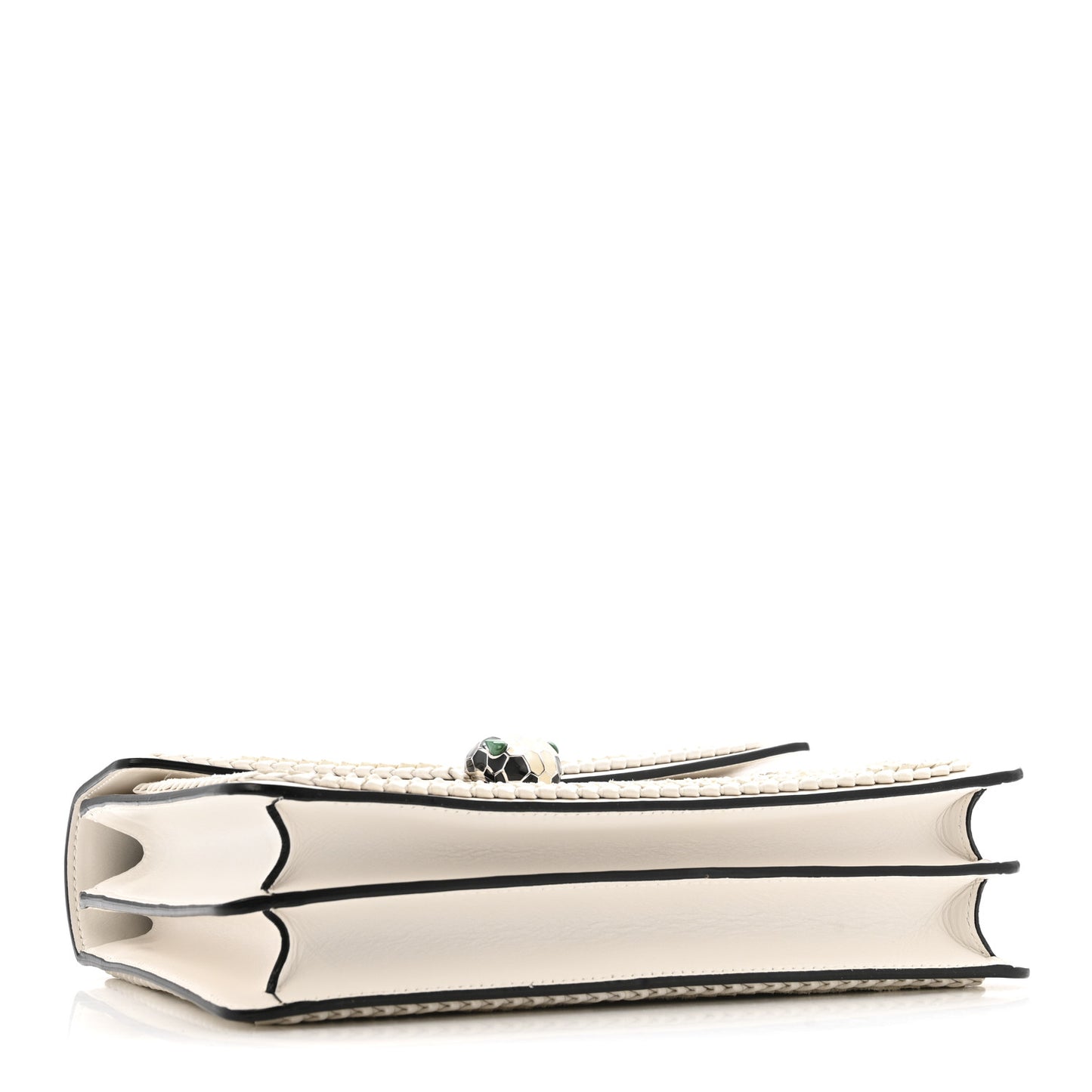 Calfskin Woven Chain Serpenti Forever Crossbody Bag White