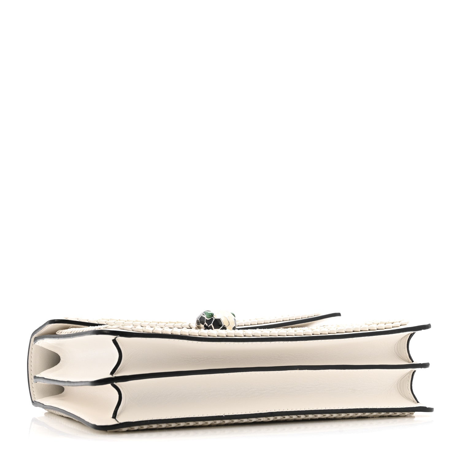 Bulgari Calfskin Woven Chain Serpenti Forever Crossbody Bag White 5 of 15
