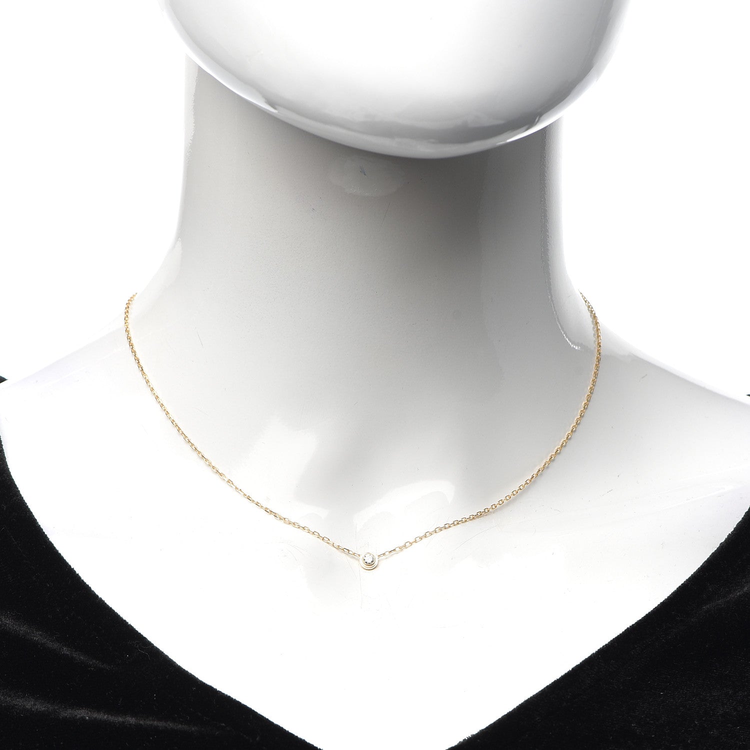 Cartier 18K Yellow Gold Diamond SM D'Amour Pendant Necklace 2 of 5